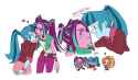 3606369__safe_artist-colon-cadence_sniffa_adagio+dazzle_aria+blaze_sonata+dusk_human_equestria+girls_g4_dialogue_duo+focus_female_floating+heart_heart_lesbian_s