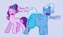 3597784__suggestive_artist-colon-moonatik+edits_artist-colon-polofastter_starlight+glimmer_trixie_pony_unicorn_g4_butt_butt+expansion_dialogue_eyes+closed_femal