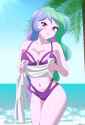 3521895__suggestive_artist-colon-riouku_princess+celestia_principal+celestia_human_equestria+girls_g4_beach_beach+babe_bedroom+eyes_belly_belly+button_big+breas