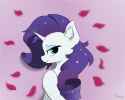 2109610__safe_artist-colon-d-dot-w-dot-h-dot-cn_rarity_blushing_female_looking+at+you_mare_messy+mane_rose+petals_smiling_solo_unicorn