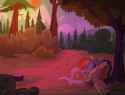 2878315__safe_artist-colon-wonderwaifu_fluttershy_rainbow+dash_pegasus_pony_g4_blushing_cuddling_duo_eyes+closed_female_forest_kissing_lesbian_lying+down_making