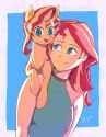 3584420__safe_artist-colon-grissaecrim_artist-colon-kjara-dash-draws_sunset+shimmer_human_pony_unicorn_art+pack-colon-mypastisnottoday2025_equestria+girls_g4_cl