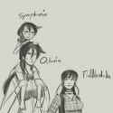 three mares human