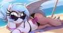 3472028__safe_artist-colon-thebatfang_oc_oc+only_oc-colon-lucky+roll_bat+pony_pony_adorasexy_bat+pony+oc_beach_bikini_clothes_cute_female_mare_sexy_sunglasses_s