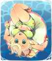 1017607__suggestive_artist-colon-hiza+take_applejack_equestria+girls_abs_belly+button_bikini_clothes_female_inner+tube_pixiv_pool_solo_solo+female_swim