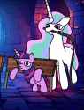 3619099__suggestive_artist-colon-tamers12345_princess+celestia_twilight+sparkle_alicorn_unicorn_video-colon-my+little+pony+the+movie-colon-+infection_g4_abuse_a