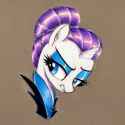 3569168__safe_artist-colon-mizhisha_rarity_pony_unicorn_g4_alternate+hairstyle_alternate+timeline_bust_female_horn_looking+back_mare_night+maid+rarity_nightmare