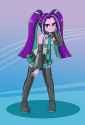 2591189__safe_artist-colon-mew-dash-me_aria+blaze_human_equestria+girls_g4_ariatsune+miku_blushing_clothes_clothes+swap_cosplay_costume_female_frown_hand+on+che