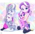 2486324__safe_artist-colon-uotapo_derpibooru+import_diamond+tiara_silver+spoon_earth+pony_pony_equestria+girls_adorabullies_blushing_bracelet_braid_clo