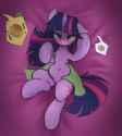 7249623__safe_artist-colon-maretheory-dot-exe_imported+from+derpibooru_twilight+sparkle_oc_oc-colon-anon_unicorn_belly_belly+button_belly+grab_blushing_burger_c - Copy