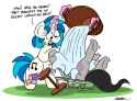 3617086__safe_artist-colon-bobthedalek_dj+pon-dash-3_octavia+melody_vinyl+scratch_earth+pony_pony_unicorn_g4_atg+2025_beach+chair_chair_drink_duo_duo+female_fem