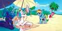 Dash Pinkie princess beach