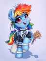 3037972__safe_artist-colon-zeepheru_pone_rainbow+dash_pegasus_pony_blushing_bow_cheek+fluff_clothes_cute_dashabetes_duster_ear+fluff_eyebrows_eyebrows+visible+t