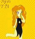 3626024__safe_artist-colon-degupr_adagio+dazzle_g4_black+dress_clothes_dress_eye+clipping+through+hair_japanese_looking+at+you_signature_simple+background