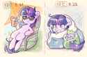 3130913__safe_artist-colon-588399249969_spike_twilight+sparkle_dragon_pony_unicorn_blanket_blanket+burrito_chair_cold_drink_duo_duo+male+and+female_female_flopp