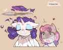 3616016__safe_artist-colon-cold-dash-blooded-dash-twilight_rarity_sweetie+belle_pony_unicorn_g4_accident_beige+background_belle+sisters_blissful+ignorance_blush