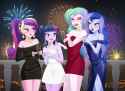 3278762__safe_alternate+version_artist-colon-riouku_dean+cadance_princess+cadance_princess+celestia_princess+luna_principal+celestia_twilight+sparkle_vice+princ