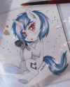 3147945__safe_artist-colon-patchnpaw_dj+pon-dash-3_octavia+melody_vinyl+scratch_pony_unicorn_g4_-colon-o_blushing_female_heart_holding_looking+at+you_mare_open+