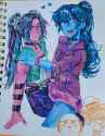 3627542__safe_artist-colon-cadence_sniffa_aria+blaze_sonata+dusk_human_equestria+girls_g4_choker_duo_female_floating+heart_heart_lesbian_ship-colon-arisona_ship