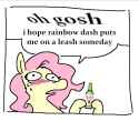 3615467__safe_artist-colon-punkittdev_fluttershy_pegasus_pony_g4_blushing_bottle_dialogue_drunk_drunkershy_female_hoof+hold_horsecomix_implied+flutterdash_impli