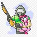 73-732627_metax-z-crossover-doom-doomguy-gun-holding-a-pony-doom-pinkie-pie