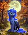 nude forest horse