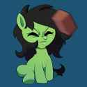 3628858__safe_artist-colon-talimingi_oc_oc+only_oc-colon-filly+anon_earth+pony_pony_blue+background_brick_eyes+closed_female_filly_foal_motion+blur_simple+backg