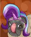 1304420__safe_artist-colon-slamjam_starlight+glimmer_dog_pug_g4_barely+pony+related_derp_doggo_fake+horn_female_ponified_solo_tongue+out_wat