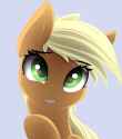 2128157__safe_artist-colon-posionjoke_edit_applejack_adorable+face_cute_earth+pony_explicit+source_eye+clipping+through+hair_female_freckles_jackabetes