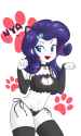 1098913__suggestive_artist-colon-hidden-dash-cat_rarity_equestria+girls_bedroom+eyes_bell_bell+collar_belly+button_black+underwear_bra_breasts_busty+rarity_cat+