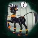 3620160__suggestive_alternate+version_artist-colon-stoopedhooy_zecora_pony_zebra_g4_bodysuit_bondage_bush_chains_clothes_cuffs_ear+piercing_encasement_escape_ev