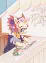 3215715__safe_artist-colon-yuyusunshine_moondancer_pony_unicorn_g4_book_clothes_coffee_female_glasses_reading_solo_sweater