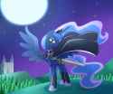 150811__safe_artist-colon-madmax_princess+luna_pony_g4_boots_cloak_clothes_female_moon_night_shoes_solo_sword_weapon