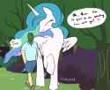 3542973__safe_artist-colon-flutterchad_derpibooru+import_princess+celestia_oc_oc-colon-anon_pony_g4_image_png_size+comparison_speech+bubble_text