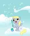 202190__safe_artist-colon-nana-dash-z_bubble+blower_cloud_cloudy_cutie+mark_derpy+hooves_filly_soap+bubble_solo_younger