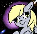 1430430__safe_artist-colon-neuro_derpy+hooves_pegasus_pony_g4_female_floppy+ears_mare_solo_space