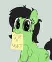 3608962__safe_artist-colon-maranium_oc_oc+only_oc-colon-filly+anon_earth+pony_pony_earth+pony+oc_faggot_female_filly_foal_green+background_looking+at+you_simple