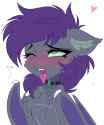 3599243__suggestive_artist-colon-pesty_skillengton_oc_oc+only_bat+pony_pony_ahegao_bat+wings_blushing_bust_cheek+fluff_chest+fluff_collar_ear+fluff_emanata_fema