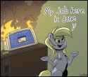 3122284__safe_artist-colon-la+hum_derpy+hooves_pegasus_pony_blue+screen+of+death_computer_cyrillic_derp_derpy+being+derpy_female_fire_i+just+don27t+know+what+we