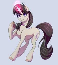 2670256__safe_artist-colon-1an1_octavia+melody_pony_unicorn_g4_cloven+hooves_cutie+mark_female_magic_mare_necktie_race+swap_simple+background_solo