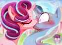 1854739__dead+source_safe_artist-colon-sunibee_starlight+glimmer_trixie_twilight+sparkle_alicorn_pony_unicorn_g4_blushing_clopfic+in+the+comments_duo+focus_eyes
