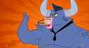 9313__safe_iron+will_solo_male_screencap_abstract+background_youtube+caption_thumbs+up_minotaur_stripper_putting+your+hoof+down_strippers