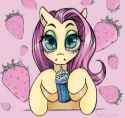 3531355__safe_artist-colon-sonterra_fluttershy_pegasus_pony_g4_abstract+background_big+eyes_bust_drink_drinking_food_holding_looking+at+you_milkshake_solo_straw.png