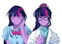 3797714__safe_artist-colon-_tapeanna_sci-dash-twi_twilight+sparkle_human_equestria+girls_g4_arms_blouse_blushing_bowtie_clothes_duo_duo+female_eyebrows_eyebrows.jpg
