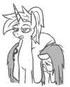 2627934__safe_artist-colon-jargon+scott_oc_oc-colon-anon-dash-mare_oc-colon-okie+dokey+loki_earth+pony_pony_unicorn_black+and+white_duo_female_grayscale_m.png
