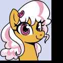7474637__safe_artist-colon-everlasting_stations_oc_oc-colon-miss+everymare_earth+pony_pony_animated_cute_emote_featured+image_gif_hairclip_marecon_silly_solo_ta.gif