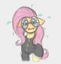 3487074__safe_artist-colon-maretheory-dot-exe_fluttershy_pony_g4_anime_blushing_clothes_cosplay_costume_dandadan_flutternerd_nerd_okarun_simple+background_solo_.png