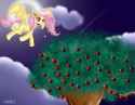 3424409__safe_artist-colon-itiffanyblue_fluttershy_bat+pony_pony_g4_2014_apple_apple+tree_bat+ponified_flutterbat_full+moon_moon_night_race+swap_tree.jpg