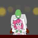 1302255__safe_artist-colon-friskybits_pinkie+pie_oc_oc-colon-anon_human_g4_chair_clothes_cute_dress_friendshipping_grin_high+res_jewelry_looking+at+you_mood+lig.png