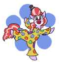 2652207__safe_artist-colon-jargon+scott_oc_oc+only_oc-colon-clown+pony_earth+pony_pony_clown_clown+makeup_female_happy_hat_mare_open+mouth_solo_standing_standin.png